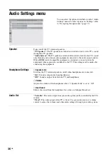 Preview for 36 page of Sony Bravia KDL-40W3000 Operating Instructions Manual