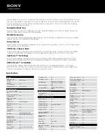 Preview for 2 page of Sony BRAVIA KDL-46EX621 Specifications