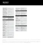 Preview for 3 page of Sony Bravia KDL-46EX645 Specifications