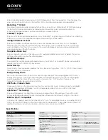 Preview for 2 page of Sony Bravia KDL-46NX720 Specification Sheet