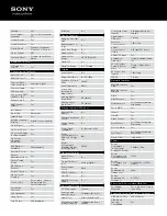 Preview for 3 page of Sony Bravia KDL-46NX720 Specification Sheet