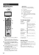 Preview for 12 page of Sony BRAVIA KDL-46V3000 Operating Instructions Manual