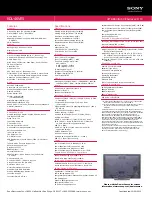 Preview for 2 page of Sony Bravia KDL-46VE5 Specifications