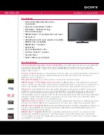 Preview for 1 page of Sony BRAVIA KDL-52VL150 Specifications