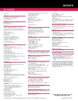 Preview for 2 page of Sony BRAVIA KDL-55EX500 Specifications