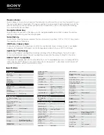 Preview for 2 page of Sony Bravia KDL-55EX723 Specifications