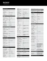 Preview for 3 page of Sony Bravia KDL-55EX723 Specifications