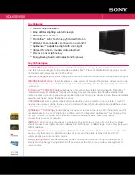 Sony BRAVIA KDL-60EX700 Specifications preview