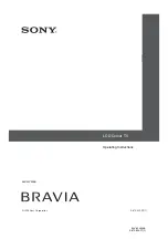 Preview for 1 page of Sony Bravia KLV-32V400B Operating Instructions Manual