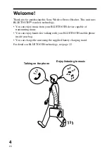 Preview for 4 page of Sony BT10CX - DR - Headset Operating Instructions Manual