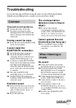 Preview for 23 page of Sony BT10CX - DR - Headset Operating Instructions Manual