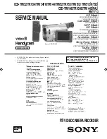 Sony CCD-TRV312 Operating Instructions  (primary manual) Service Manual preview