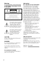 Preview for 2 page of Sony cCFD-S20CP Operating Instructions Manual