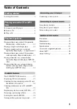 Preview for 3 page of Sony CD Walkman D-CJ500 Operating Instructions Manual