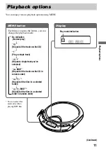 Preview for 11 page of Sony CD Walkman D-CJ500 Operating Instructions Manual