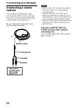 Preview for 20 page of Sony CD Walkman D-CJ500 Operating Instructions Manual