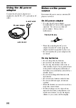 Preview for 22 page of Sony CD Walkman D-CJ500 Operating Instructions Manual