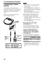 Preview for 16 page of Sony CD Walkman D-E880 Operating Instructions Manual