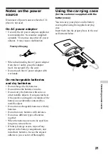 Preview for 21 page of Sony CD Walkman D-E880 Operating Instructions Manual