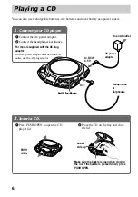 Preview for 6 page of Sony CD Walkman D-EG3 Operating Instructions Manual