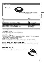 Preview for 7 page of Sony CD Walkman D-EG3 Operating Instructions Manual