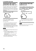 Preview for 12 page of Sony CD Walkman D-EG3 Operating Instructions Manual