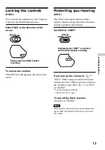 Preview for 13 page of Sony CD Walkman D-EG3 Operating Instructions Manual