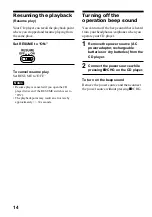 Preview for 14 page of Sony CD Walkman D-EG3 Operating Instructions Manual