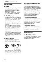 Preview for 20 page of Sony CD Walkman D-EG3 Operating Instructions Manual