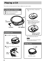 Preview for 6 page of Sony Cd Walkman D-F200 Operating Instructions Manual