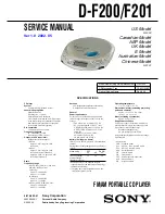 Sony Cd Walkman D-F200 Service Manual preview