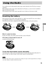 Preview for 13 page of Sony CD Walkman D-F525 Operating Instructions Manual