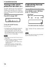 Preview for 16 page of Sony CD Walkman D-F525 Operating Instructions Manual