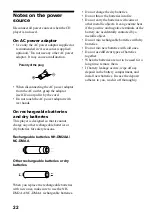 Preview for 22 page of Sony CD Walkman D-F525 Operating Instructions Manual