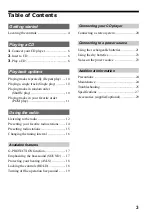 Preview for 3 page of Sony CD Walkman D-FJ405 Operating Instructions Manual