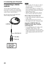 Preview for 20 page of Sony CD Walkman D-FJ405 Operating Instructions Manual