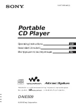 Sony CD Walkman D-NE509 Operating Instructions Manual preview