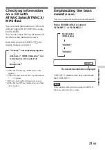 Preview for 21 page of Sony CD Walkman D-NE509 Operating Instructions Manual