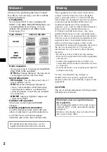 Preview for 2 page of Sony CDM8910 Operating Instructions Manual