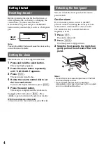 Preview for 4 page of Sony CDM8910 Operating Instructions Manual