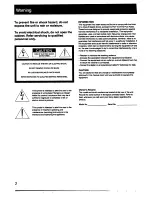 Preview for 2 page of Sony CDP-211 - Compact Disc Player Operating Instructions Manual