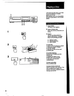 Preview for 8 page of Sony CDP-211 - Compact Disc Player Operating Instructions Manual