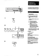 Preview for 13 page of Sony CDP-211 - Compact Disc Player Operating Instructions Manual