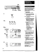 Preview for 14 page of Sony CDP-211 - Compact Disc Player Operating Instructions Manual