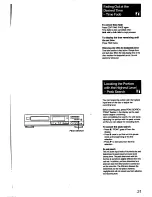 Preview for 21 page of Sony CDP-211 - Compact Disc Player Operating Instructions Manual