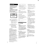 Preview for 2 page of Sony CDP-261 Operating Instructions Manual