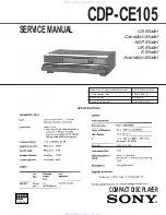 Sony CDP-CE105 Service Manual preview