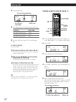 Preview for 18 page of Sony CDP-CX220 - 200 Disc Cd Changer Operating Instructions Manual