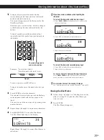 Preview for 25 page of Sony CDP-CX220 - 200 Disc Cd Changer Operating Instructions Manual