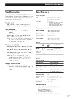 Preview for 31 page of Sony CDP-CX220 - 200 Disc Cd Changer Operating Instructions Manual